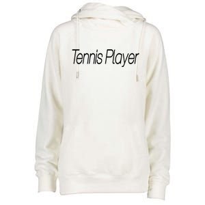 Tennis Player Womens Funnel Neck Pullover Hood