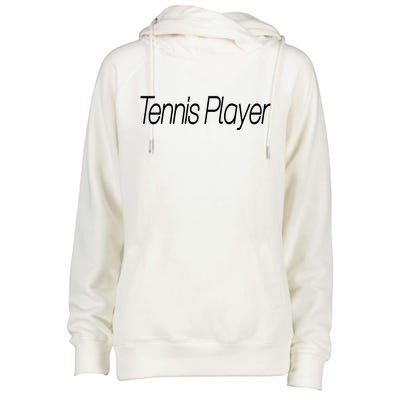 Tennis Player Womens Funnel Neck Pullover Hood