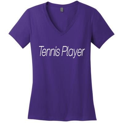 Tennis Player Women's V-Neck T-Shirt