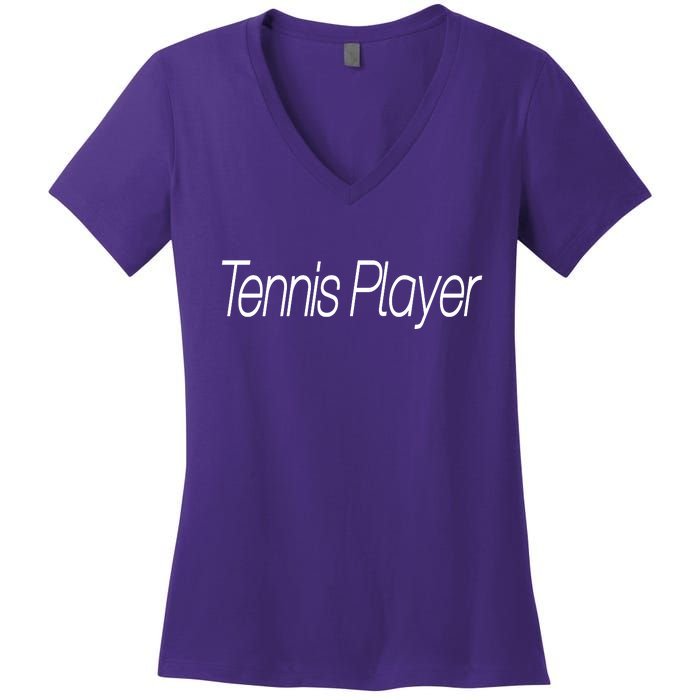 Tennis Player Women's V-Neck T-Shirt