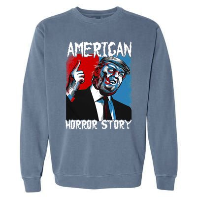 Trump President Usa Flag Halloween Horror Story Costumes Garment-Dyed Sweatshirt