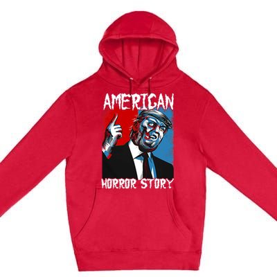 Trump President Usa Flag Halloween Horror Story Costumes Premium Pullover Hoodie