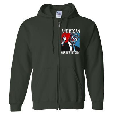 Trump President Usa Flag Halloween Horror Story Costumes Full Zip Hoodie