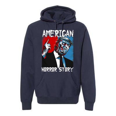 Trump President Usa Flag Halloween Horror Story Costumes Premium Hoodie