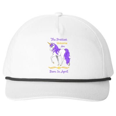 The Prettiest Unicorns Are Born In April Snapback Five-Panel Rope Hat