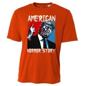 Trump President Usa Flag Halloween Horror Story Costumes Cooling Performance Crew T-Shirt