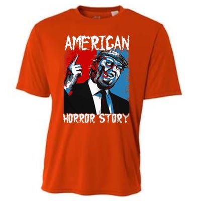 Trump President Usa Flag Halloween Horror Story Costumes Cooling Performance Crew T-Shirt