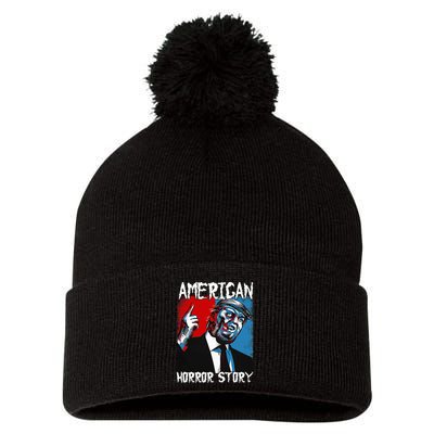 Trump President Usa Flag Halloween Horror Story Costumes Pom Pom 12in Knit Beanie
