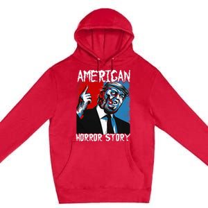 Trump President Usa Flag Halloween Horror Story Costumes Premium Pullover Hoodie