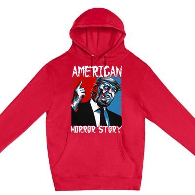 Trump President Usa Flag Halloween Horror Story Costumes Premium Pullover Hoodie