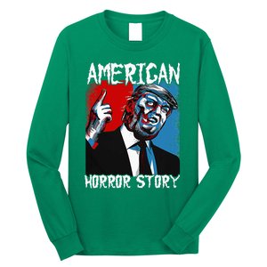 Trump President Usa Flag Halloween Horror Story Costumes Long Sleeve Shirt