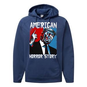 Trump President Usa Flag Halloween Horror Story Costumes Performance Fleece Hoodie