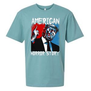 Trump President Usa Flag Halloween Horror Story Costumes Sueded Cloud Jersey T-Shirt