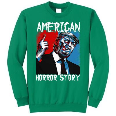 Trump President Usa Flag Halloween Horror Story Sweatshirt