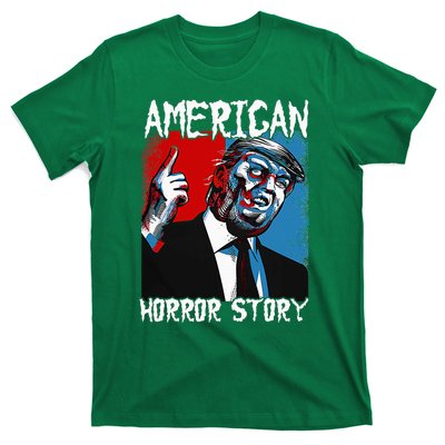 Trump President Usa Flag Halloween Horror Story T-Shirt