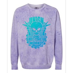 Tough Proud Union Sheet Metal Workers Gift Colorblast Crewneck Sweatshirt