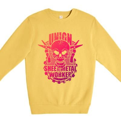 Tough Proud Union Sheet Metal Workers Gift Premium Crewneck Sweatshirt