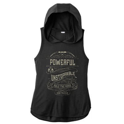 Trucks Powerful Unstoppable Ladies PosiCharge Tri-Blend Wicking Draft Hoodie Tank