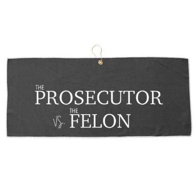 The Prosecutor Vs. The Felon Large Microfiber Waffle Golf Towel