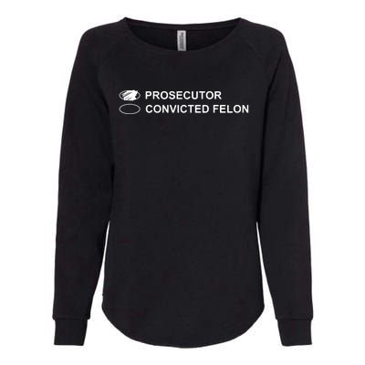 The Prosecutor Vs Convicted Felon Funny Ballot Paper Voting Womens California Wash Sweatshirt