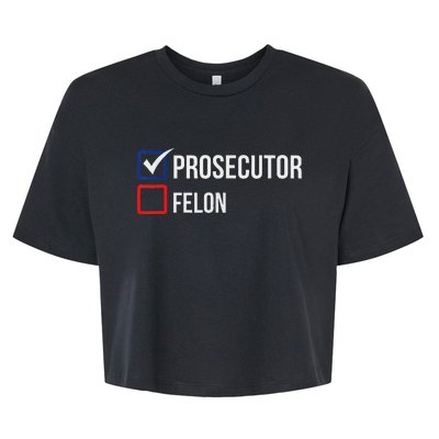 The Prosecutor Vs Convicted Felon Funny Ballot Paper Voting Bella+Canvas Jersey Crop Tee