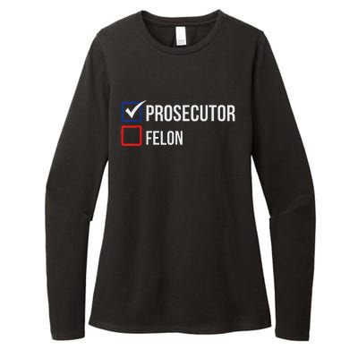 The Prosecutor Vs Convicted Felon Funny Ballot Paper Voting Womens CVC Long Sleeve Shirt