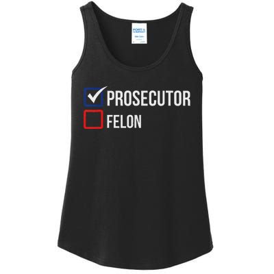 The Prosecutor Vs Convicted Felon Funny Ballot Paper Voting Ladies Essential Tank