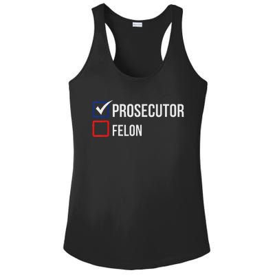 The Prosecutor Vs Convicted Felon Funny Ballot Paper Voting Ladies PosiCharge Competitor Racerback Tank