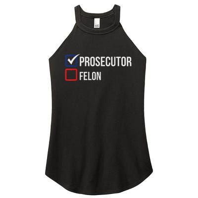 The Prosecutor Vs Convicted Felon Funny Ballot Paper Voting Women's Perfect Tri Rocker Tank