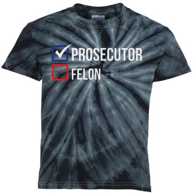 The Prosecutor Vs Convicted Felon Funny Ballot Paper Voting Kids Tie-Dye T-Shirt