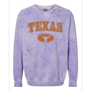 Texas Pride Varsity Town Blank Space Distressed Design Colorblast Crewneck Sweatshirt