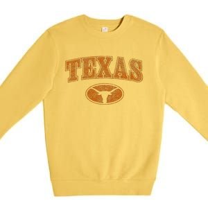 Texas Pride Varsity Town Blank Space Distressed Design Premium Crewneck Sweatshirt