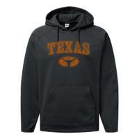 Texas Pride Varsity Town Blank Space Distressed Design Performance Fleece Hoodie