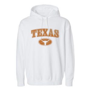 Texas Pride Varsity Town Blank Space Distressed Design Garment-Dyed Fleece Hoodie