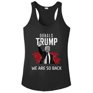 Trump President Victory We Are So Back Ladies PosiCharge Competitor Racerback Tank