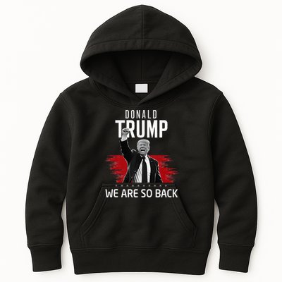 Trump President Victory We Are So Back Kids Hoodie