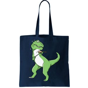 TRex Playing Violin Funny Violinist Tote Bag