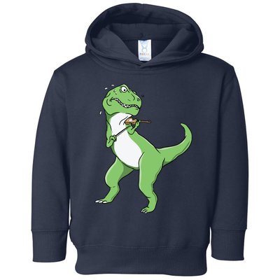 TRex Playing Violin Funny Violinist Toddler Hoodie