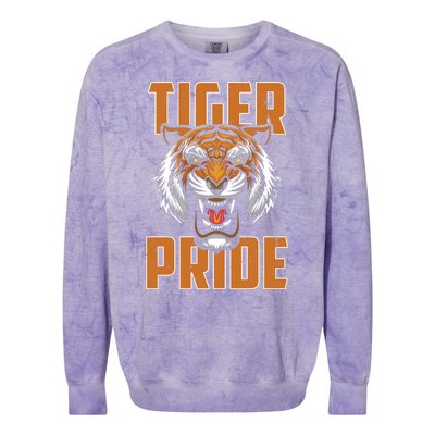 Tiger Pride Vintage Colorblast Crewneck Sweatshirt