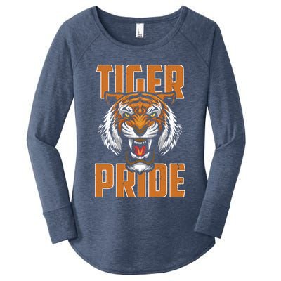Tiger Pride Vintage Women's Perfect Tri Tunic Long Sleeve Shirt