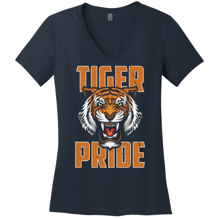 Tiger Pride Vintage Women's V-Neck T-Shirt