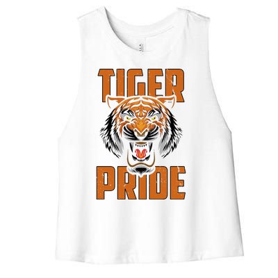 Tiger Pride Vintage Women's Racerback Cropped Tank