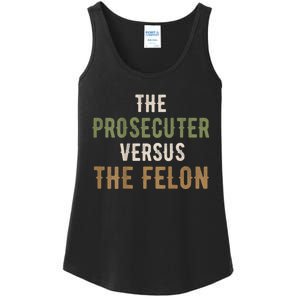 The Prosecutor Versus The Felon Presidential Race Parody Ladies Essential Tank