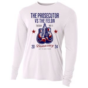 The Prosecutor Vs The Felon Democracy Kamala Harris Trump Cooling Performance Long Sleeve Crew