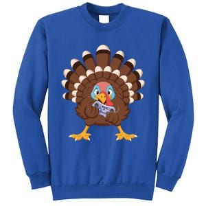 Turkey Playing Video Game Thanksgiving Gaming Gamer Cool Gift Sweatshirt