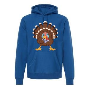 Turkey Playing Video Game Thanksgiving Gaming Gamer Cool Gift Premium Hoodie