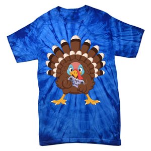 Turkey Playing Video Game Thanksgiving Gaming Gamer Cool Gift Tie-Dye T-Shirt