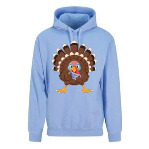 Turkey Playing Video Game Thanksgiving Gaming Gamer Cool Gift Unisex Surf Hoodie