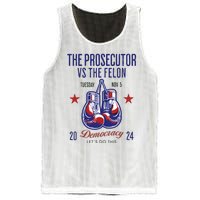 The Prosecutor Vs The Felon Democracy Kamalaharris Trump Mesh Reversible Basketball Jersey Tank