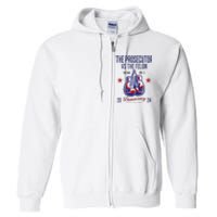 The Prosecutor Vs The Felon Democracy Kamalaharris Trump Full Zip Hoodie